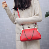 Vintage PU Leather Chain Tote Bags Women's Handbags