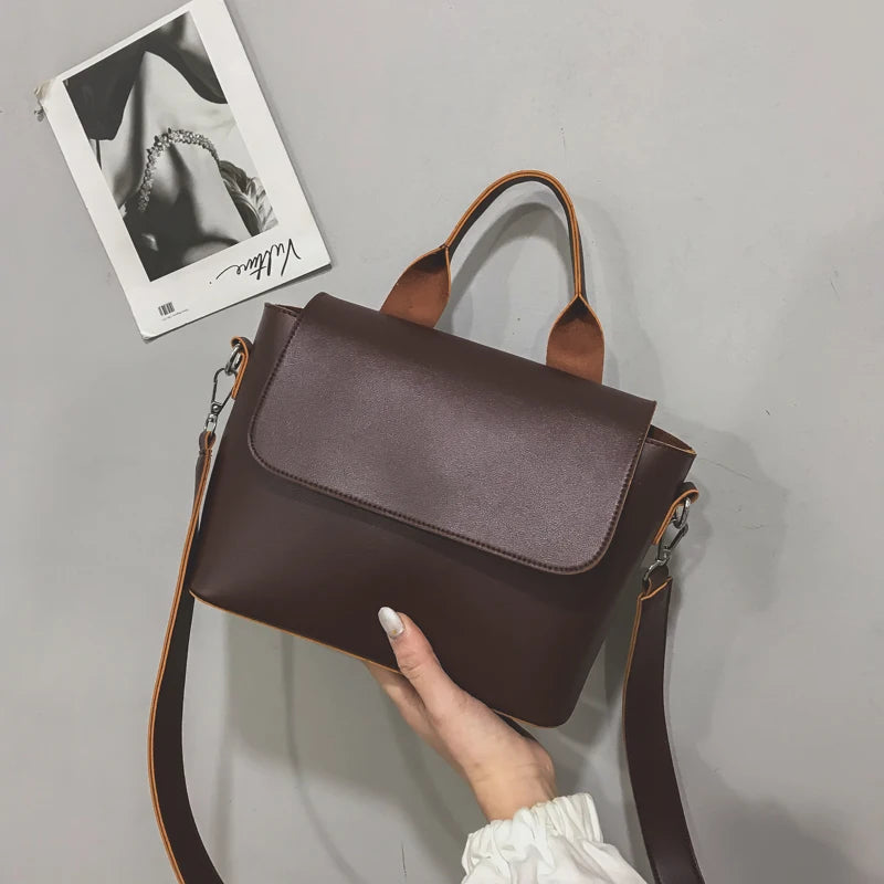 Vintage Shoulder Bags Women Cross Body Cover Solid Satchels Female Stylish