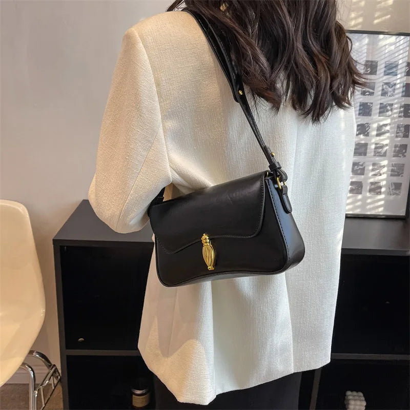 Vintage Flap Crossbody Bag Winter Trends Leather Shoulder Bag