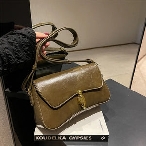 Vintage Flap Crossbody Bag Winter Trends Leather Shoulder Bag