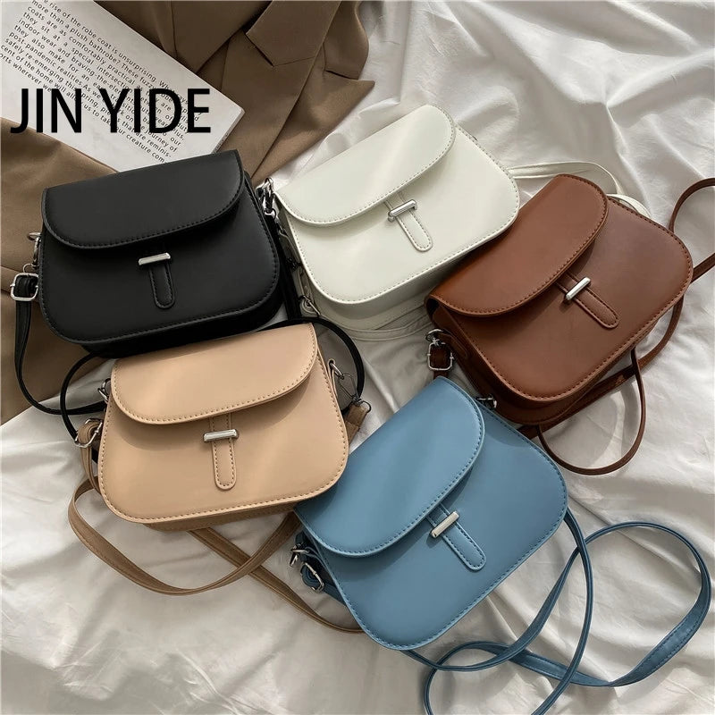 Vintage Flap Saddle Bag PU Leather Shoulder Messenger Bag