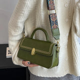 Vintage Flap Square Shoulder Bag for Women Casual Messenger Handbag