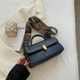 Vintage Flap Square Shoulder Bag for Women Casual Messenger Handbag