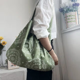Vintage Floral Large Shoulder Bags Women Totes Pouch Ins Cross Body Mori-girls H
