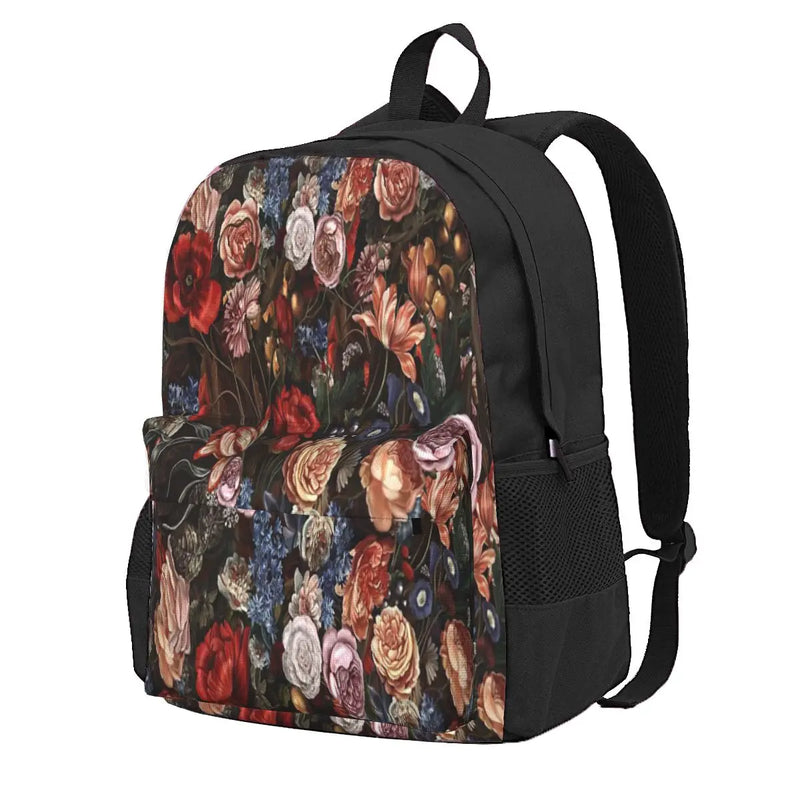 Vintage Floral Romance Backpacks Men Women's Bags
