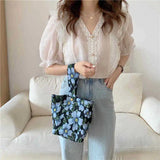 Vintage Floral Small Shoulder Bag Jacquard Fabric Ladies Handbag
