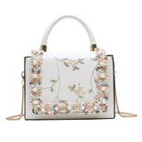 Vintage Flower Lace Crossbody Bag Chain Ladies Clutch Female Purses