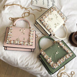 Vintage Flower Lace Crossbody Bag Chain Ladies Clutch Female Purses