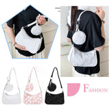 Vintage Flower Print Crossbody Bags with Round Purse Pendant
