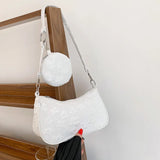 Vintage Flower Printing Underarm Bag