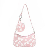 Vintage Flower Printing Underarm Bag