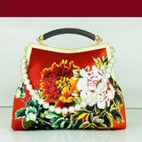 Vintage Flowers Beads Tassel Bag Chain Shoulder Crossbody Bag