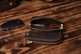 Vintage Leather Car Key Holder Keychain Men Key Wallet