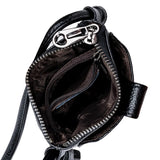 Vintage Leather Cell Phone Bag Soft Real Cowhide Crossbody Shoulder Bag