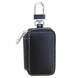 Vintage Leather Key Organizer Wallet Women Keychain Covers Zipper Key Case Bag M