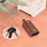Vintage Leather Key Wallet Housekeeper Men Women Key Holder Organizer Pouch