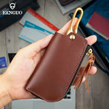 Vintage Leather Key Wallet Portable Key Case For Men