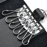 Vintage Leather Key Wallet Zipper Key Case Bag Men Key Holder