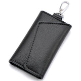Vintage Leather Key Wallet Zipper Key Case Bag Men Key Holder