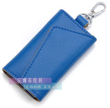 Vintage Leather Key Wallet Zipper Key Case Bag Men Key Holder