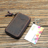Vintage Leather Key Wallets Big Capacity Key Holder Organizer