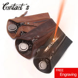 Vintage Leather Men Key Wallet For Car Keychain Covers Zipper Key Case Bag