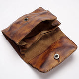 Vintage Leather Men Wallets Minimalist Bifold Retro Wallet