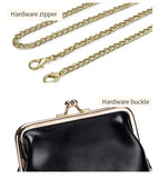 Vintage Leather Women Clip Bags Small Chain Crossbody Bag