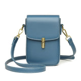 Vintage Leather Women Shoulder Bag Lock Mini Crossbody Phone Purse