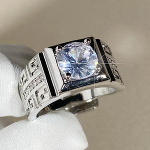 Vintage Geometric Moissanite Zircon Diamond Rings