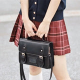 Vintage Girls Student Handbags PU Leather Ladies Messenger Bag