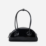 Vintage Patent Leather Women's Shoulder Bag Evening Hobo