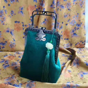 Vintage Green Mother Lady Gift Bag Women's Crossbody Shoulder Bag