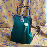 Vintage Green Mother Lady Gift Bag Women's Crossbody Shoulder Bag