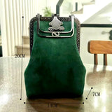 Vintage Green Mother Lady Gift Bag Women's Crossbody Shoulder Bag