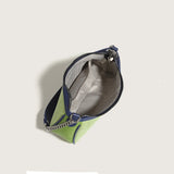 Vintage Green Velvet Shoulder Bag Women'S Alphabet Embroidery Handbag
