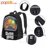 Vintage Guitar Hero Backpack Large Capacity Gym Foldable Eco Friendly