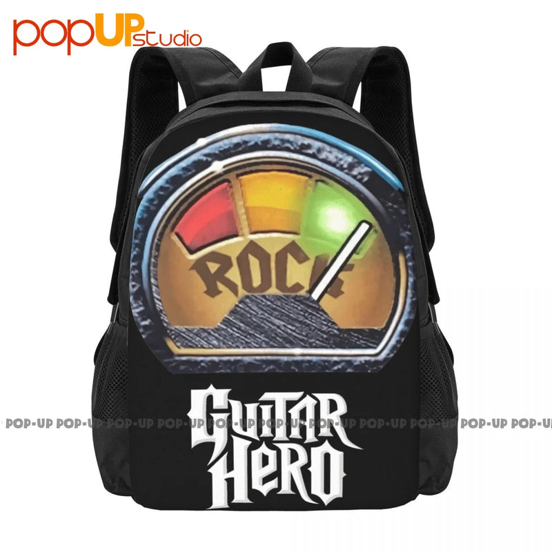 Vintage Guitar Hero Backpack Large Capacity Gym Foldable Eco Friendly
