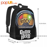 Vintage Guitar Hero Backpack Large Capacity Gym Foldable Eco Friendly