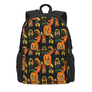 Vintage Halloween Decorations Backpack Retro School Bags