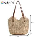 Vintage Hand Woven Women Shoulder Bag Bohemian Summer Travel