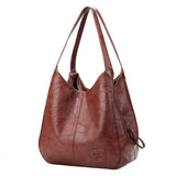Vintage Women's Handbag Soft PU Leather Shoulder Bag Large Capacity
