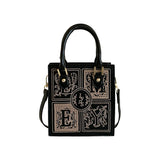 Vintage Leather Shoulder Bag Women's Handbag High Square Fashionable Box