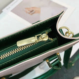 Vintage Leather Shoulder Bag Women's Handbag High Square Fashionable Box
