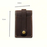 Vintage Leather Key Wallet Crazy Horse Key Holder Men Mini Household Housekeeper