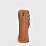 Vintage Leather Pen Bag Cowhide Pencil Case Holder for Notebook