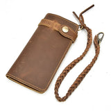 Vintage Cow Leather Men Wallet Large Capacity Bifold Purse Clutch Wallet