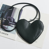 Vintage Heart Shape Shoulder Bag PU Leather MIni Phone Bag