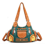 Vintage High Leather Handbags Female Bag Ladies Hand Bags for Women