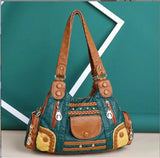 Vintage High Leather Handbags Female Bag Ladies Hand Bags for Women